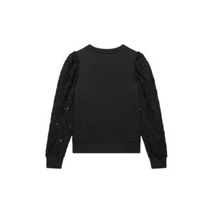 Mint Velvet Black Lace Sleeve Sweatshirt